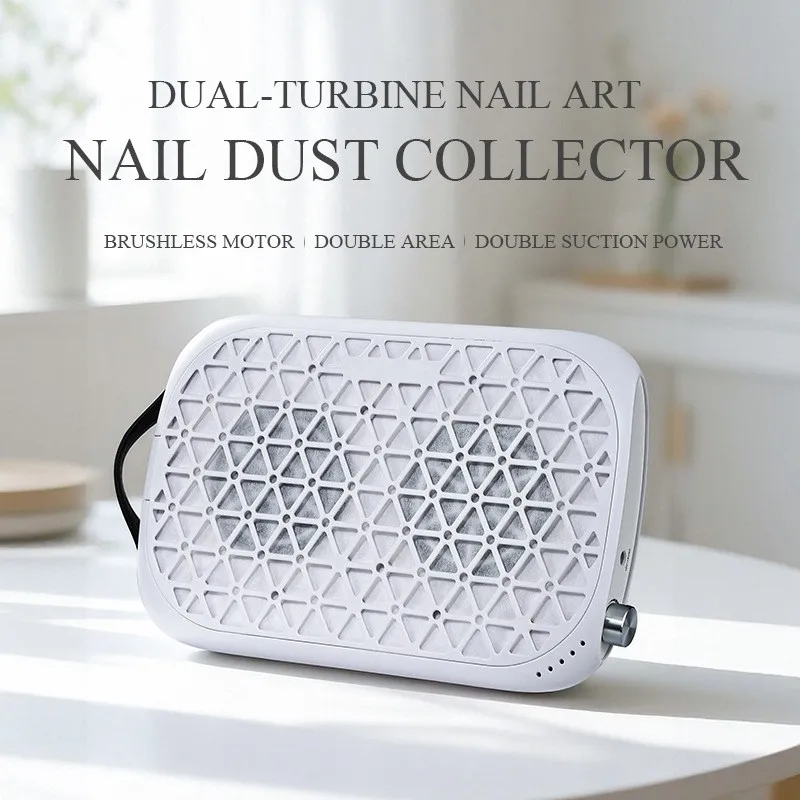 AB68 Nail Dust Collector, Professional Nail Vacuum Dust Collector Fan For Acrylic Nail Polishing Manicure At Nail Salon Home US