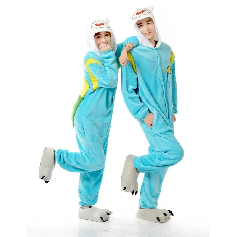 Adulto flanela cosplay anime aventura traje onesies cão pijamas animal halloween carnaval vestir-se festa macacões pijamas