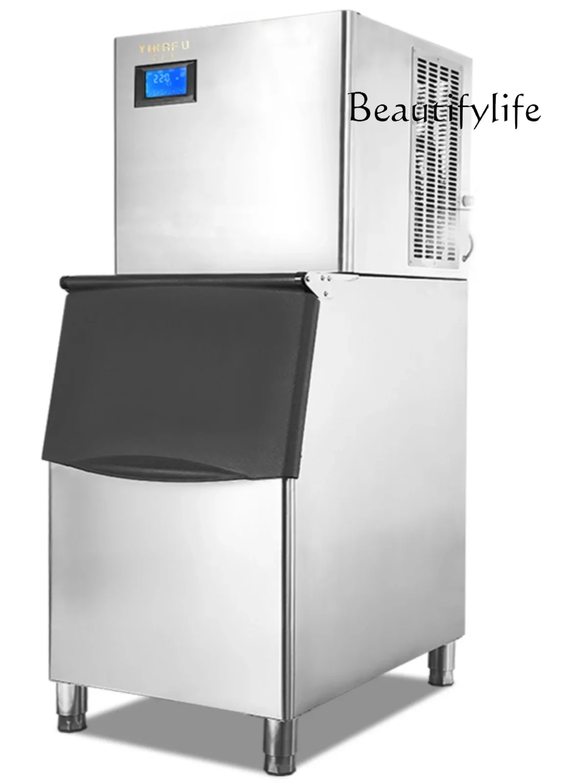 Fully Automatic Large Ice Machine Commercial Milk Tea Shop Coffee Shop Split Square Ice Machine