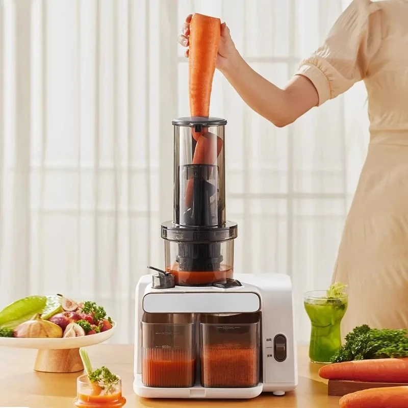 Large Caliber Juicer Household Low-speed Juicer Multifunctional Fruit Vegetable Screw Slow Juicer Commercial Electric