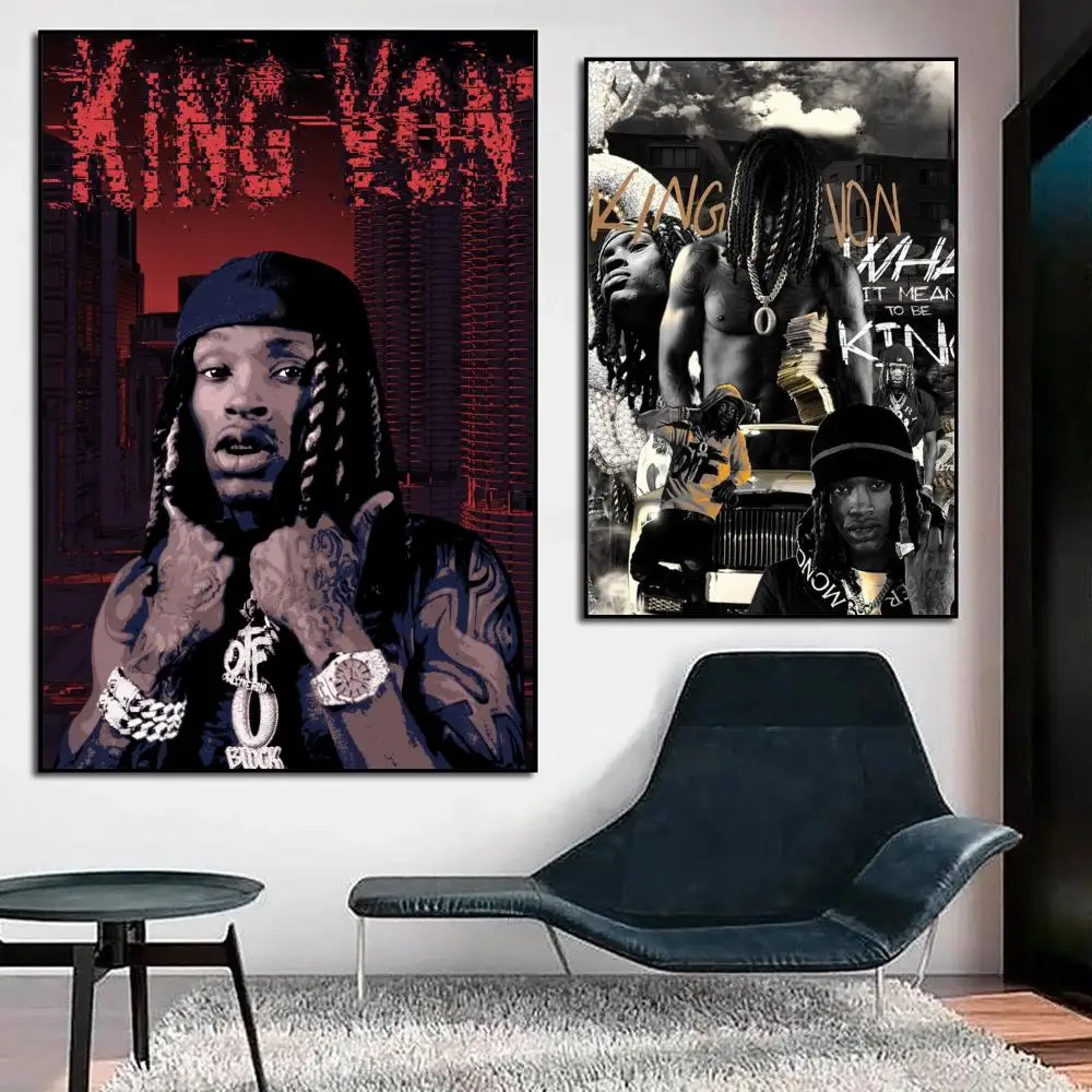 K-King Rapper Von Poster HD Art Sticky Wall Waterproof Home Anime Movie Singer Living Room Bedroom Bar Aesthetic Decoration