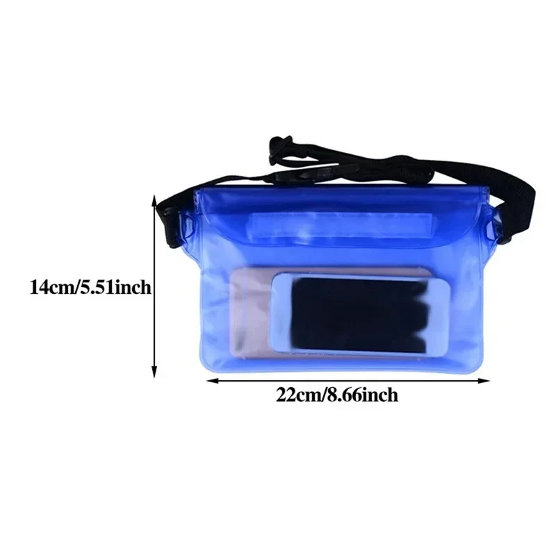 Waterproof Pen Stationery Bag Sealing Drift Diving Waist Pack Skiing Underwater Phone Case Cover Dry Shoulder Transparent Bag