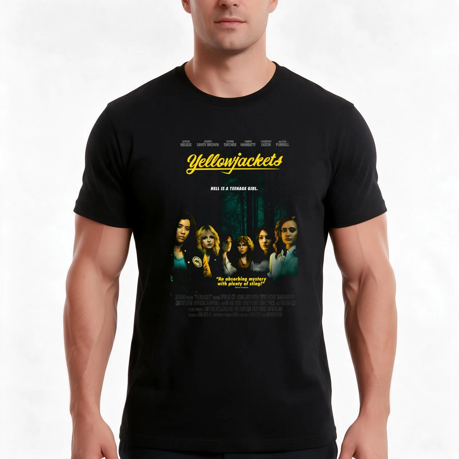 Yellowjackets Drama Series Hell Is a Teenage Girl T-Shirt, Summer Casual Cotton Tee, Oversized Streetwear Tops, Unisex Men Women