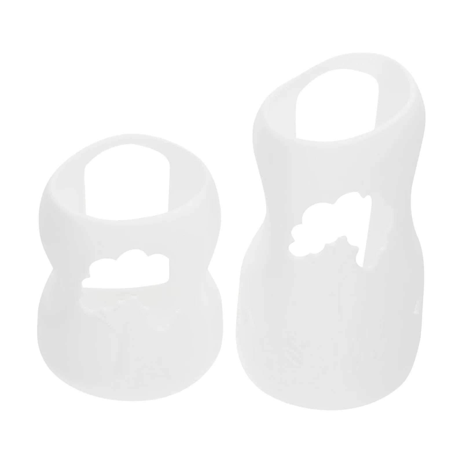 

2pcs Baby Bottle Covers Anti-Drop Sleeves Reusable Milk Feeding Protection Portable Nursing Bottle Decorations White