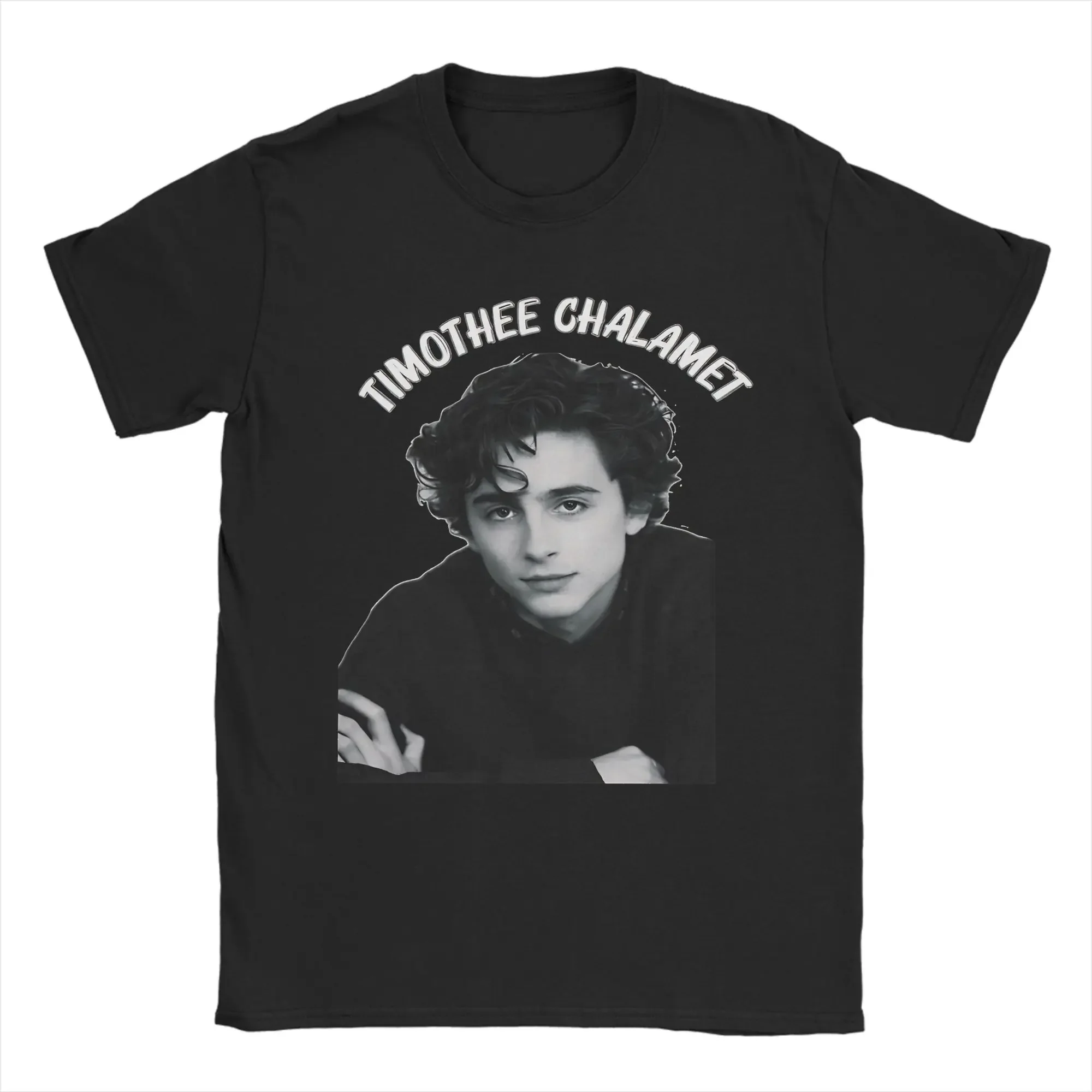 Timothee Chalamet American Actor T Shirt Summer  Fashion T Shirts Men Cotton Crewneck Plus Size Tees Short Sleeve Vintage Tshirt