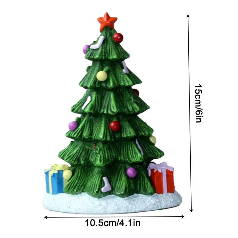 Christmas Aquarium Decoration Mini Cute Xmas Tree Present Box Miniature Statue Christmas Party Fish Tank Ornaments