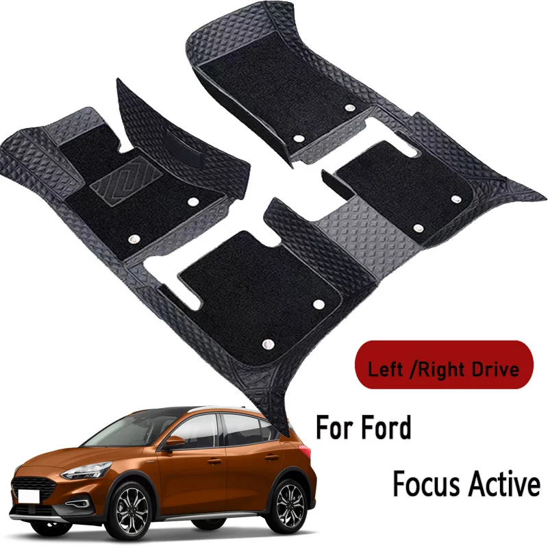 Car floor mats for Ford Focus Active 2020-2021 Customauto foot Pads automobile carpet cover interior accessories