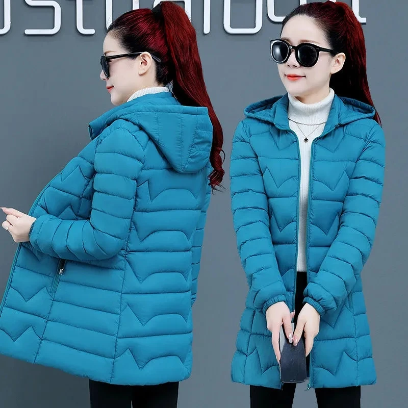 2023 New Women\'s Winter Jacket Warm Parkas Female Down Cotton Coat Outwear Detachable Hooded Thicke Cotton Clothes Tops 5XL 6XL