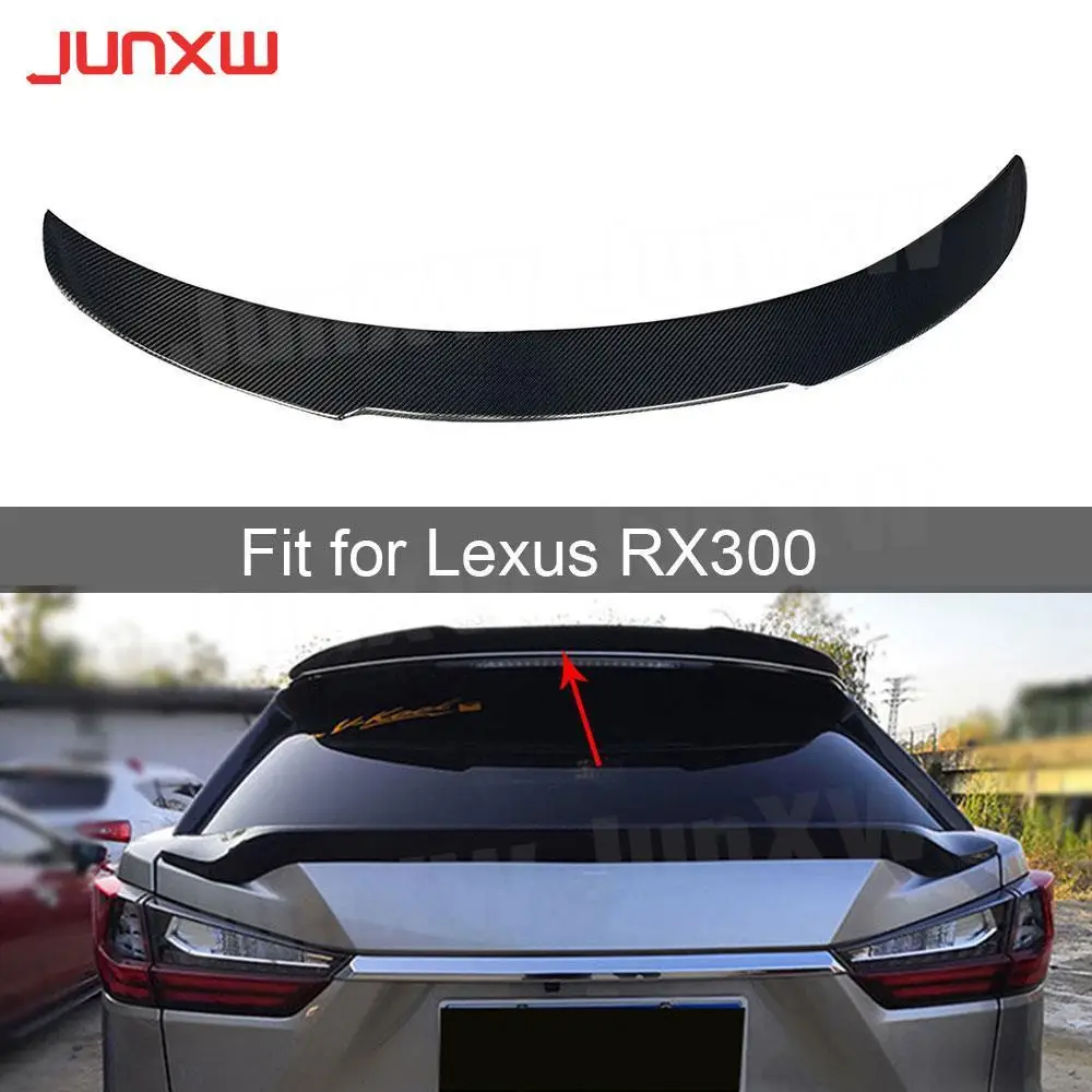 Carbon Fiber Rear Roof Spoiler Side Wings For Lexus RX300 RX450H 2016-2020 Back Window Spoiler Car Styling