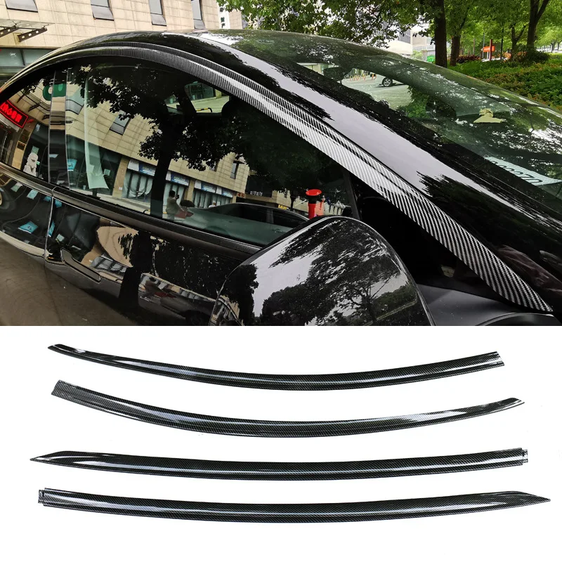New Rain Shine Shield Window Trim Strips for Model Y Car Exterior Accessories Modification-Rain Eyebrow Rain Shield