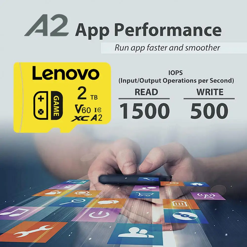 Lenovo Mini 128GB 256GB 512GB SD Memory Card Class 10 High Speed Flash TF Card 2TB SD Card MicroTF SD Card For Nintendo Switch