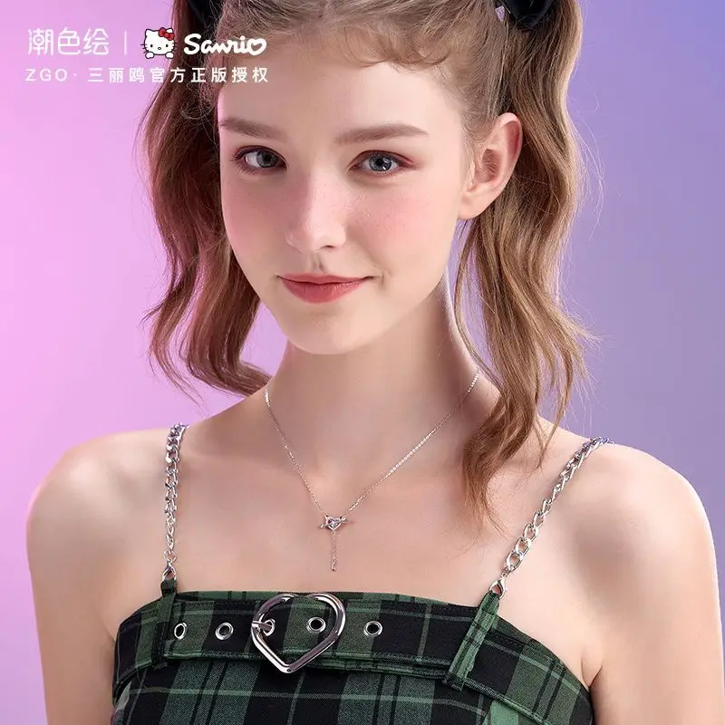 

Cartoon Sanrio Kuromi necklace, light luxury, niche, high beauty pendant, desired gift for cute girlfriend and friend