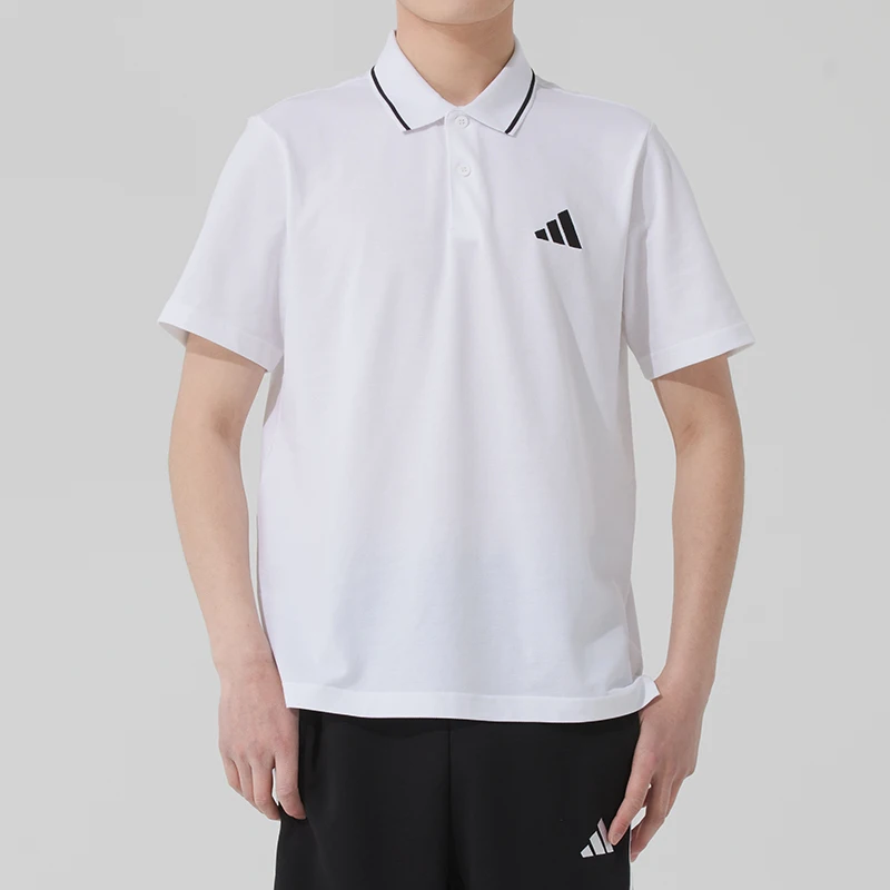 Adidas Ice Silk Cool-Feeling Sports Casual Comfortable Versatile Polo Short Sleeve T-Shirt Men’s JE9020