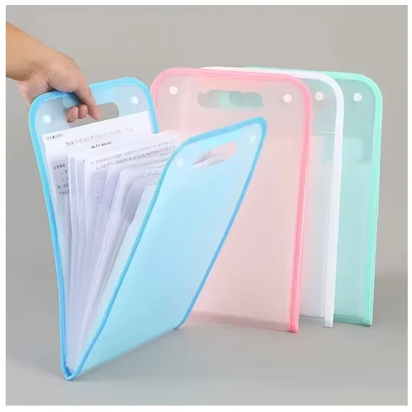 Sanfonada A4 Document Organizer Portable Handle Test Paper Organ Bag Large Capacity Waterproof Multi-Layer Bag