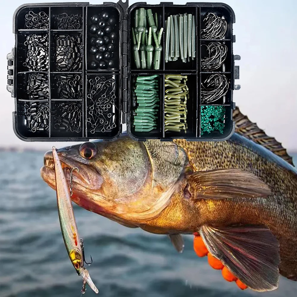 

Storage Box Rock Fishing Tools Set European Carp Fishing Tools Set 246P/300P/307P/420P Sea Fishing Accessory Lure/Hook/RingS BOX