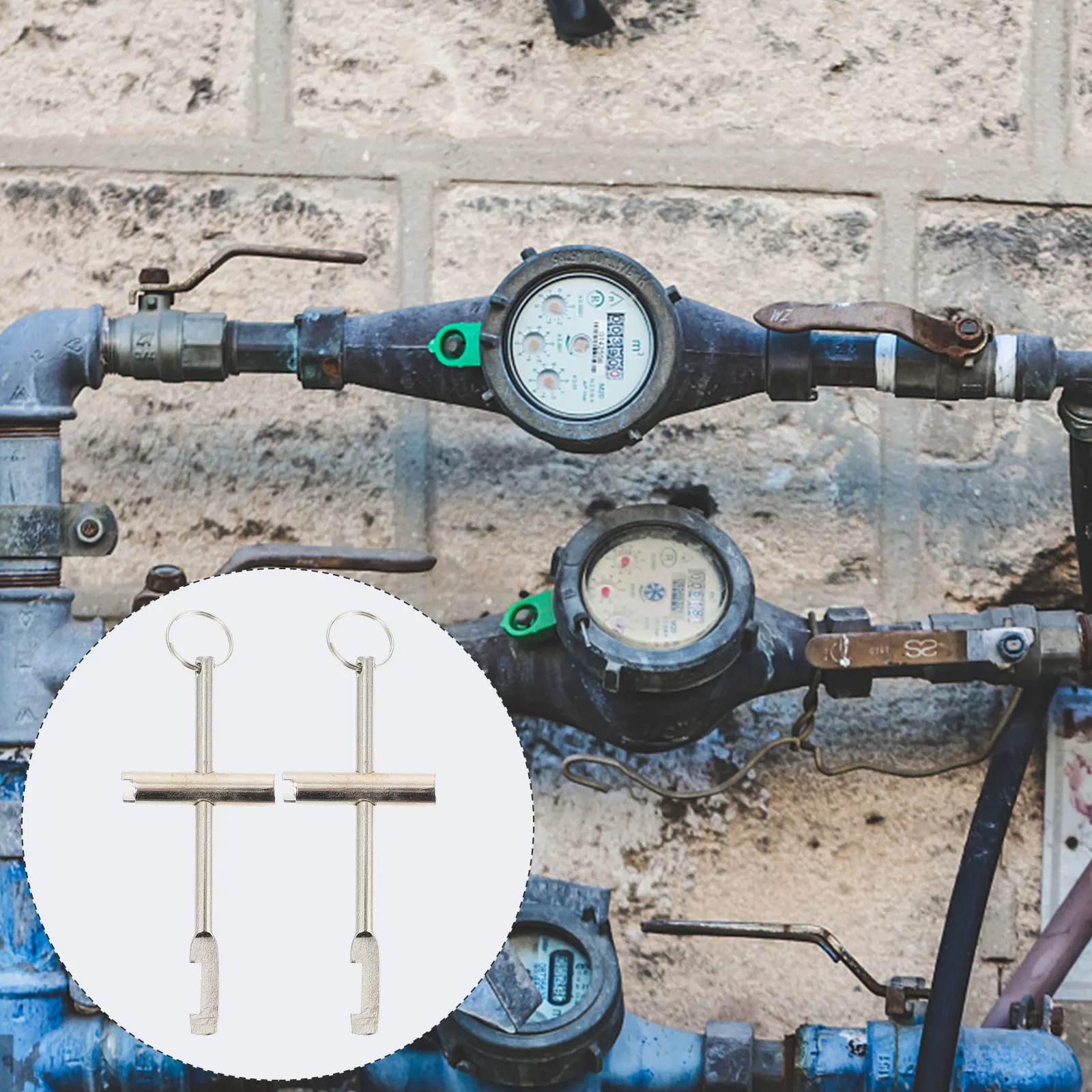 

4pcs Triangle Keys Wrench Single Head Tool Water Meter Spanner Durable Hard Anti Corrosion Elevator Simple Use