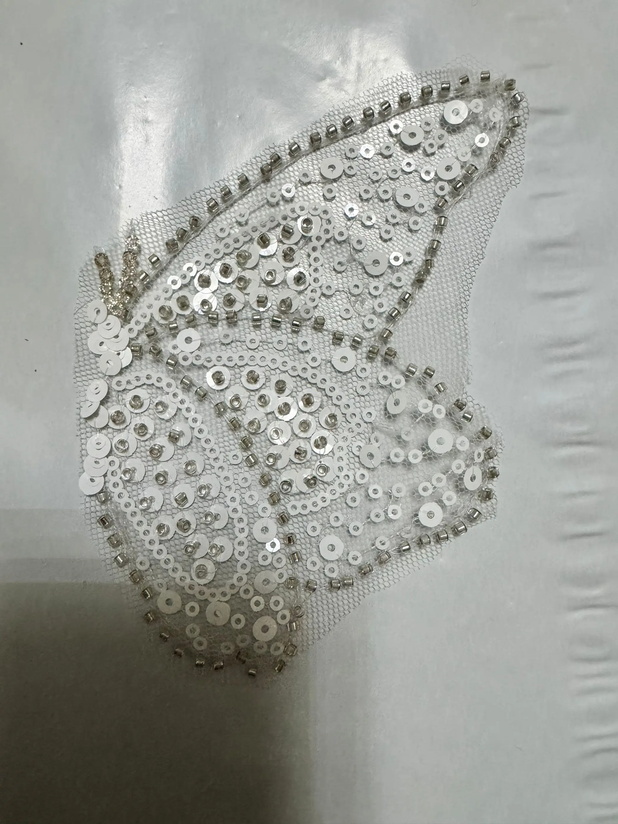 Moda vestido borboleta acessórios lantejoulas contas bordado renda guarnição apliques roupas remendos tecido