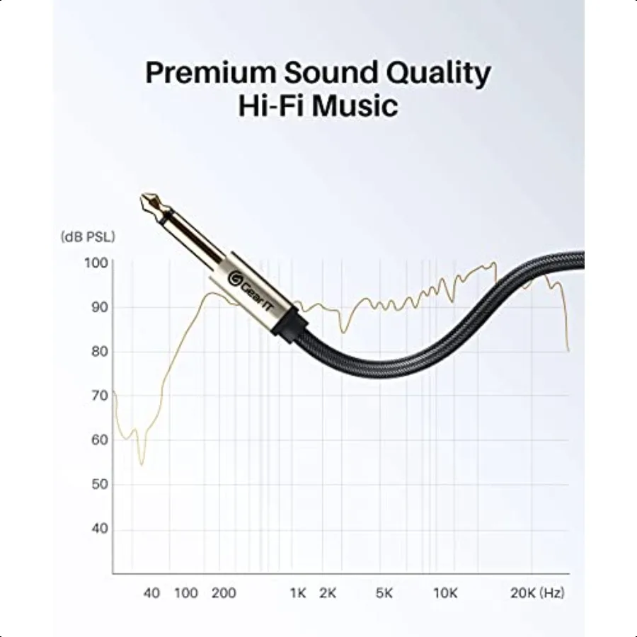 Cabo de instrumento de guitarra 6 pés 2 pacote 1 4 polegadas a 1 4 polegadas ts reto macho para macho 6.35mm mono jack com conector de liga e nylon