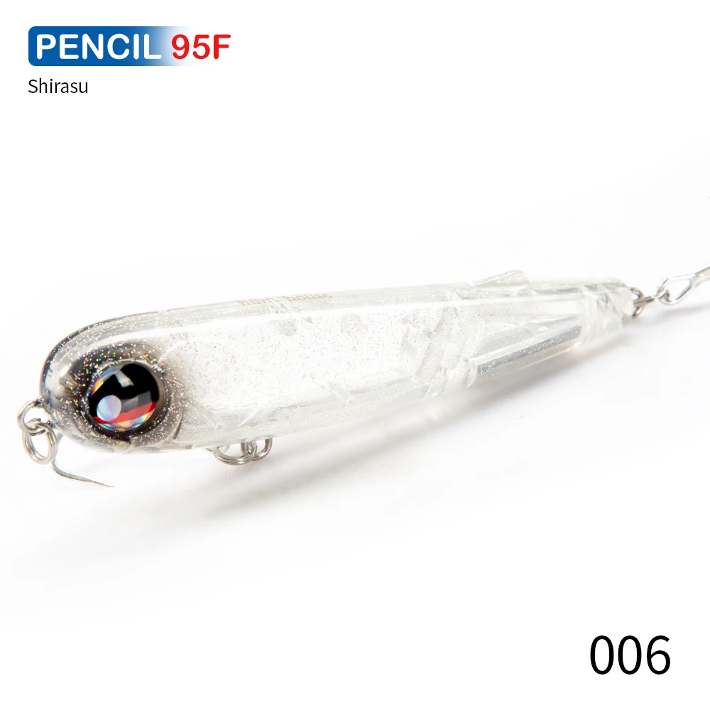 Hunthouse Angeloberfläche Bleistiftköder 95 mm/18 g Topwater schwimmender Wobbler harter Köder für Seebarsch Hecht Salzwasser Barsch Fischgerät