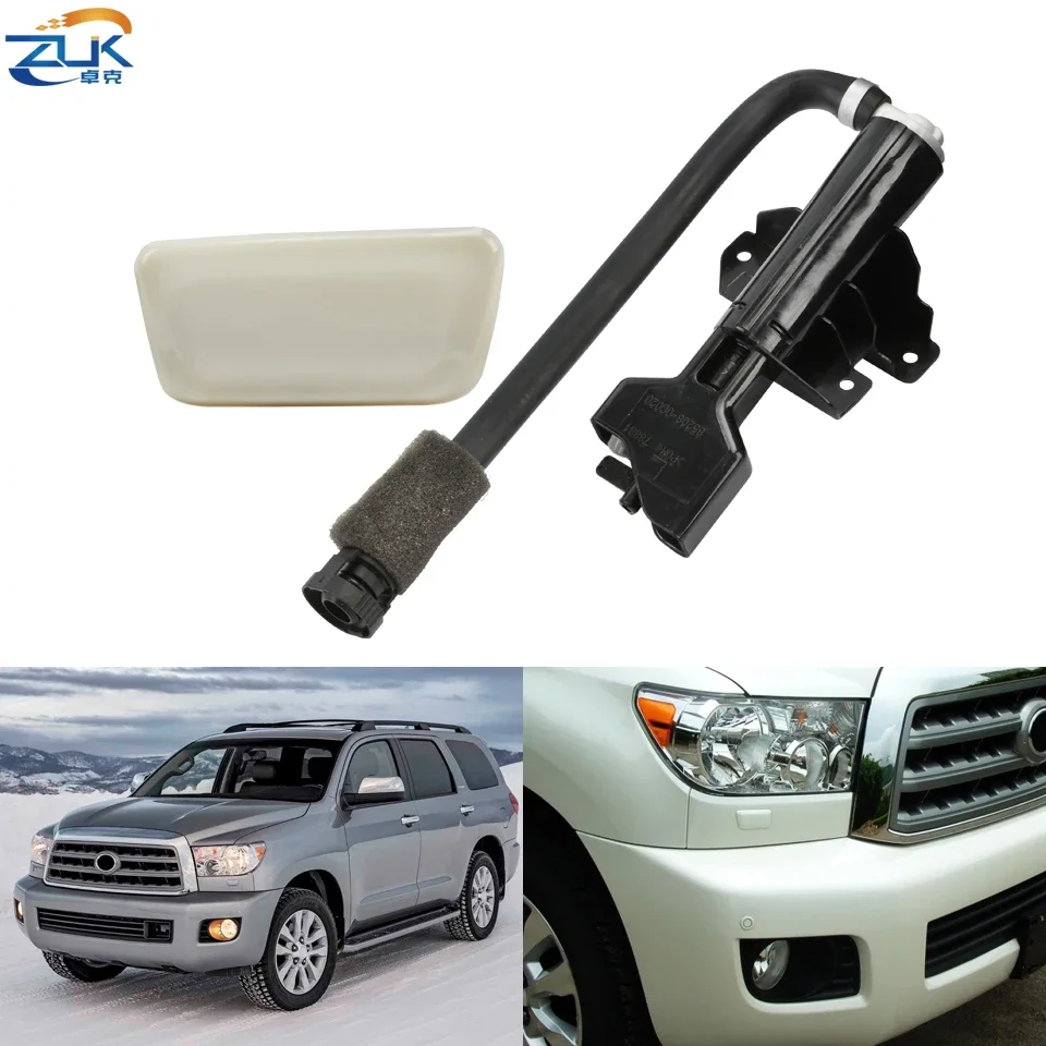 ZUK Front Bumper Headlight Headlamp Washer Nozzle Pump Actuator Head Light Lamp Sprayer Cover For TOYOTA SEQUOIA K6 2007-2020