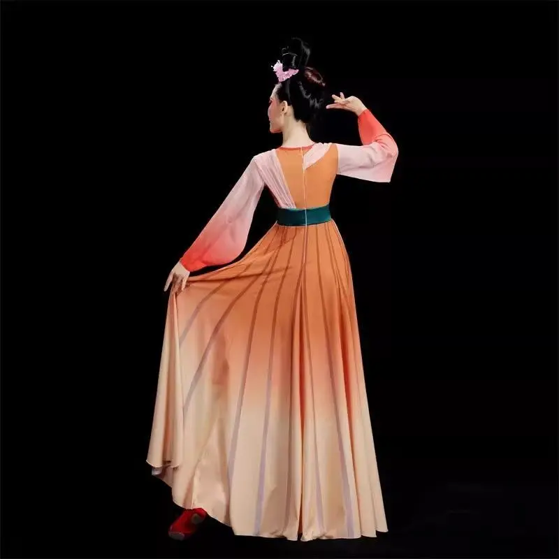 Pfirsichkleid, Tanzkostüm, Tang Yin, klassischer Tanz, Performance-Kostüm, Damen-Tanzkleid im chinesischen Stil, stimmungsvolle Öffnung