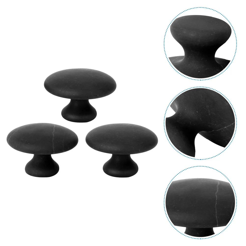 

3 Pcs Spa Essential Oil Stone Portable Massage Tool Scraping Scraper Mushroom Shape Guasha Massager Bianstone Natural