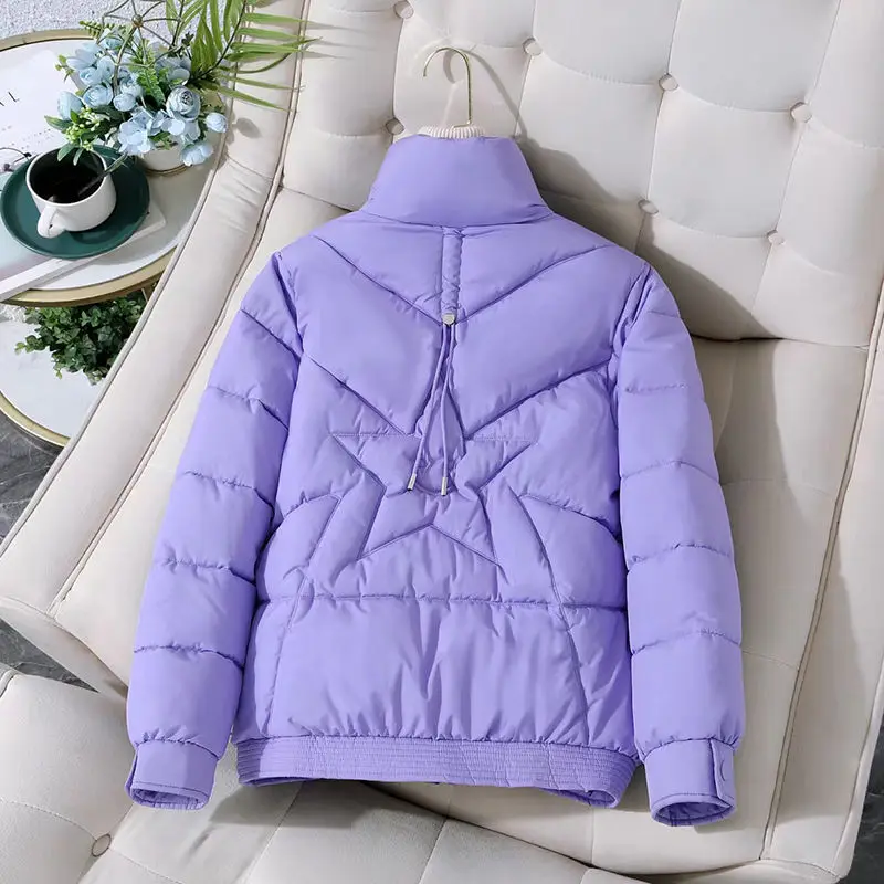 Winter Jacket Women's Stand collar Cotton Warm Coat Korean Loose Ladies Thicken Short Coat Solid Casual Student Jackets Female