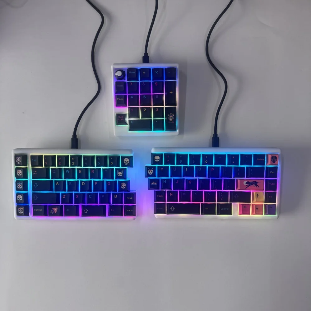 

НОВЫЙ комплект разделенной клавиатуры с 85 клавишами QMK/VIAL, поддержка макросов, горячая замена, проводная одномодовая механическая клавиатура RGB MX, эргономичная