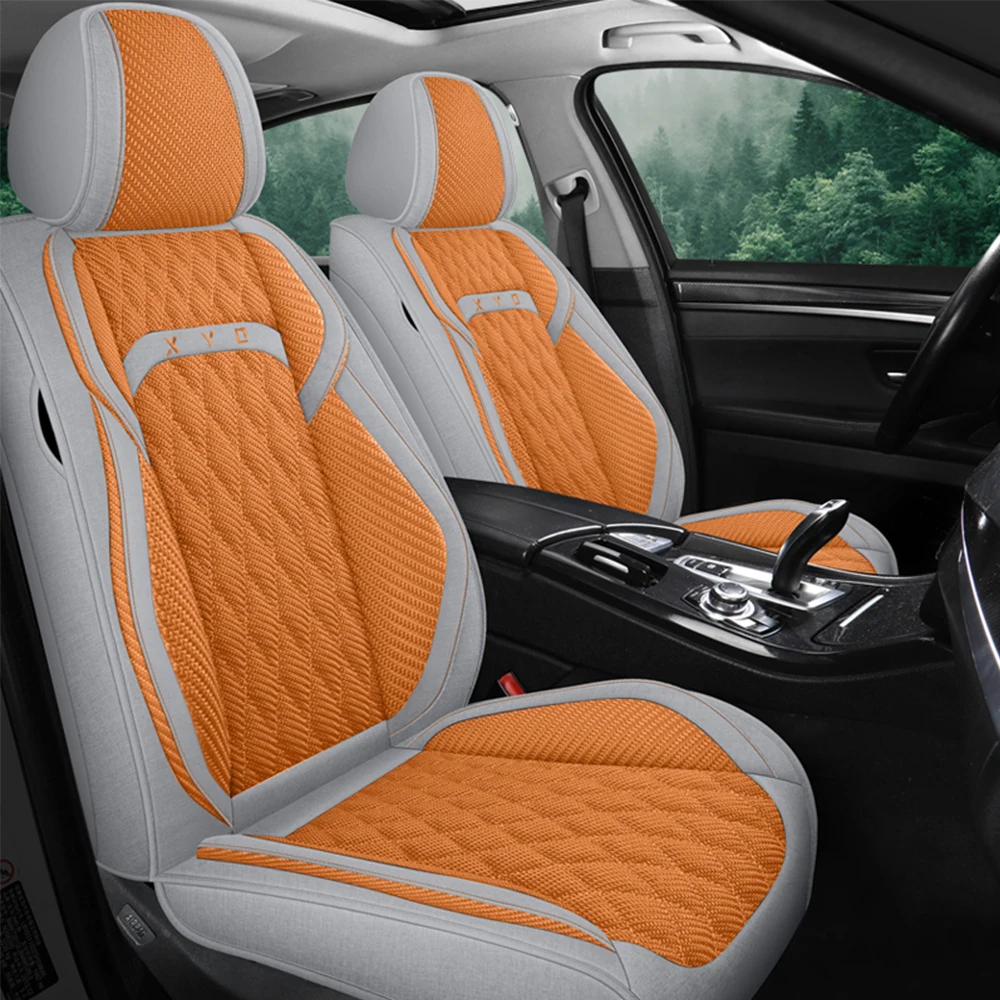 1 PCS Flax Linen Car Seat Cover For Jetta Volkswagen VW Polo 9N Sedan 6R Touareg Passat b5 b6 b8 Golf 7 Tiguan Auto Accessories