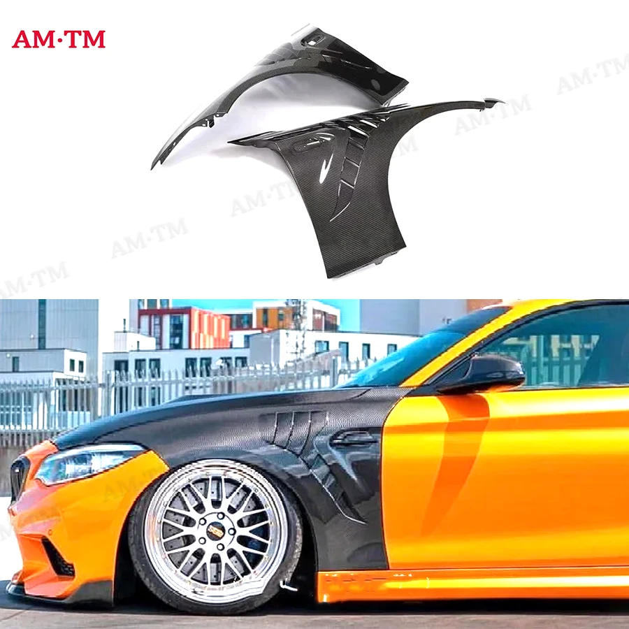 

Dry Carbon Fiber For BMW 2 Series F87 M2 M2C 2015-2020 Car Front Bumper Side Fender Air Vent Covers Trims Parts Car Accessories