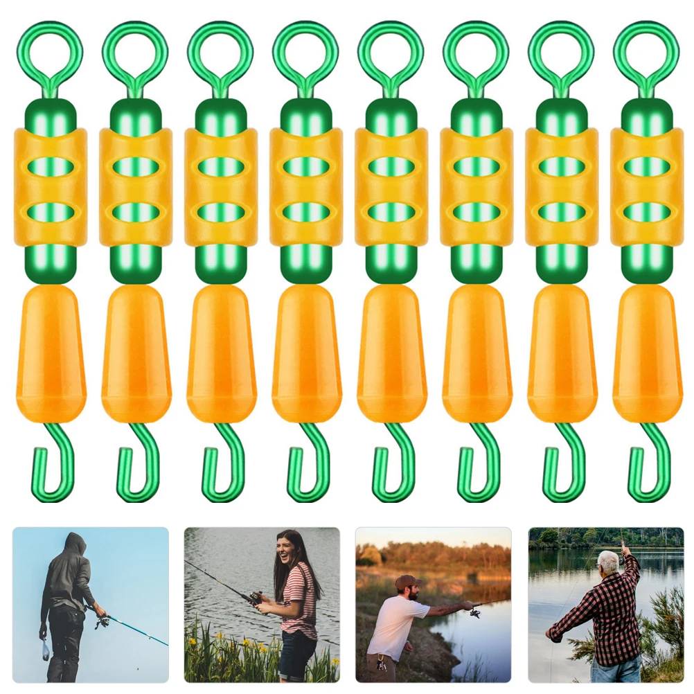 

8Pcs Durable Copper Alloy Fishing Swivels Strong Lure Connectors Bearing Swivels Fishing Accessories