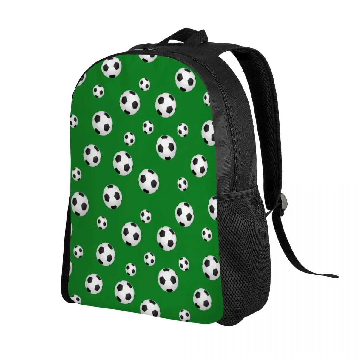 Custom Soccer Balls Lover Football Backpack for Men Women College School Students Bookbag Fits 15 Inch Laptop Sports Gift Bags