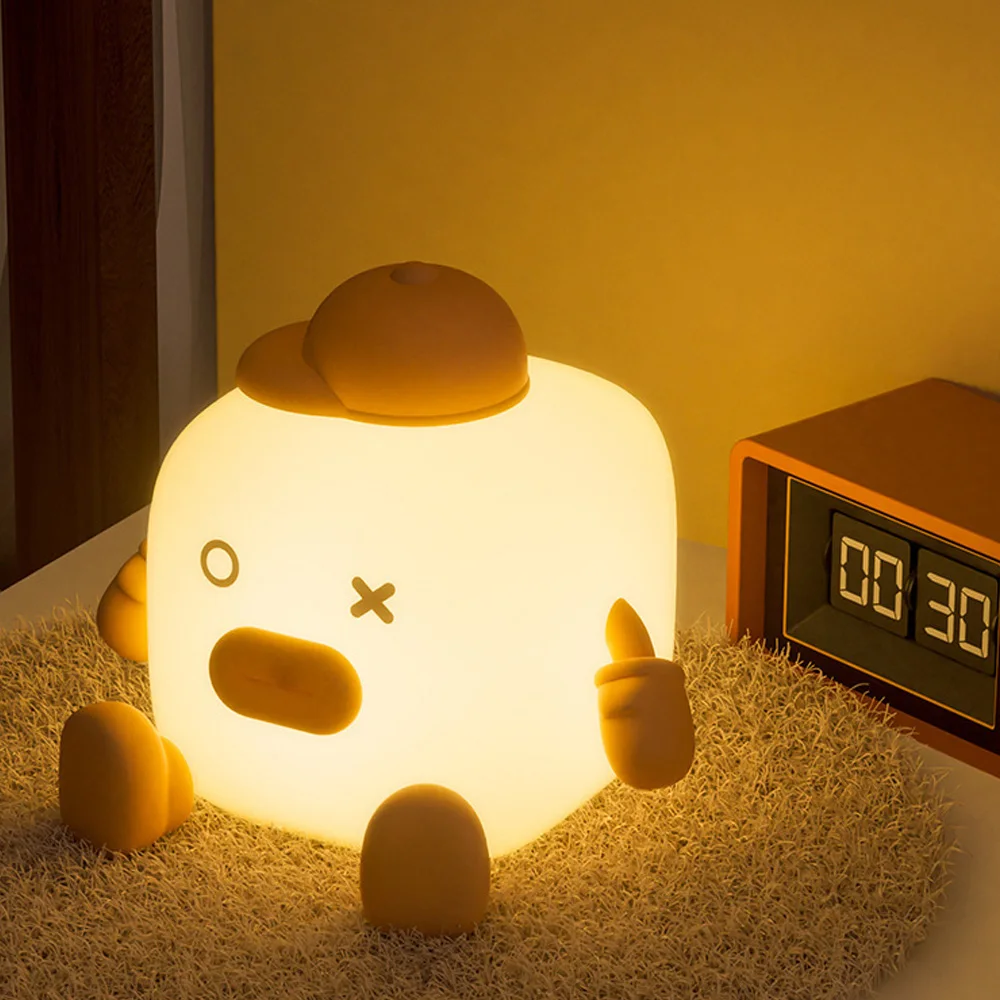 

Creative pat lamp Rechargeable bedroom bedside sleeping lamp cute soft light baby nursing eye protection lamp