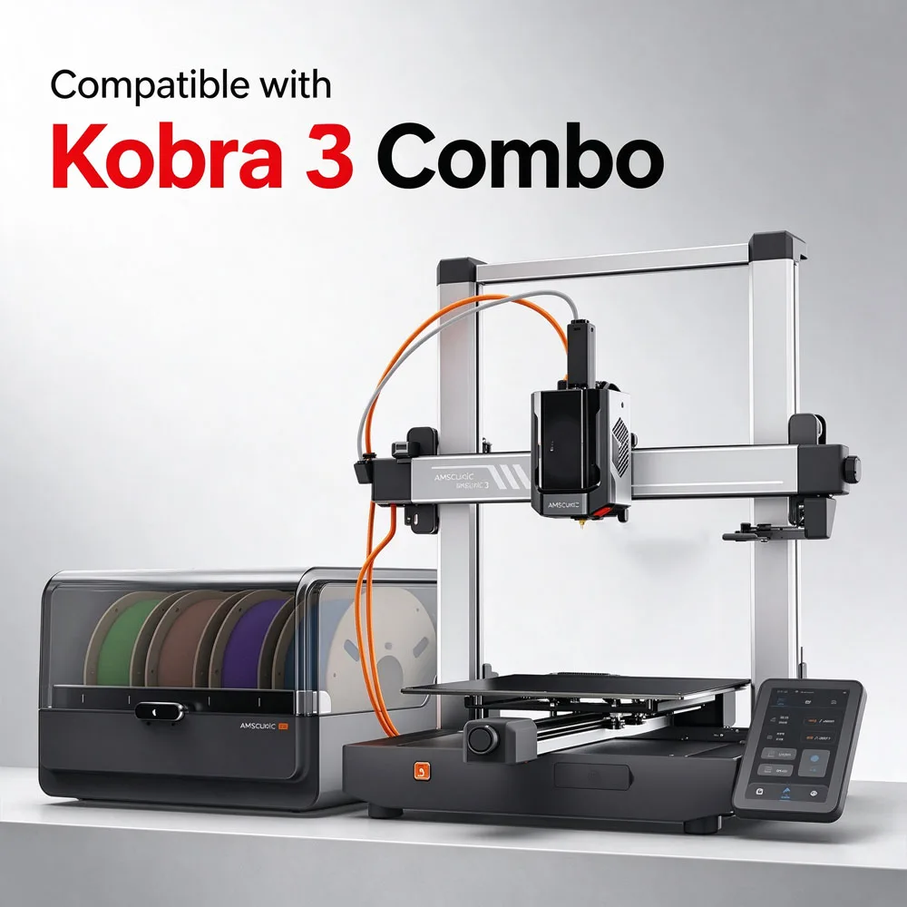 For Anycubic Kobra 3 Series Integrated 8-Color Filament Hub Camera Cutter Extruder 3D Printer Multi-color Printing Accessory