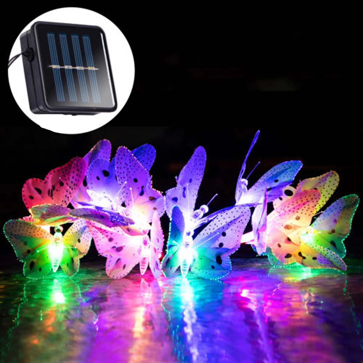 

LED Fiber Optic Light String 4 6M Waterproof Fairy Lights Party Decoration Holiday Garden Solar String Lights Outdoor