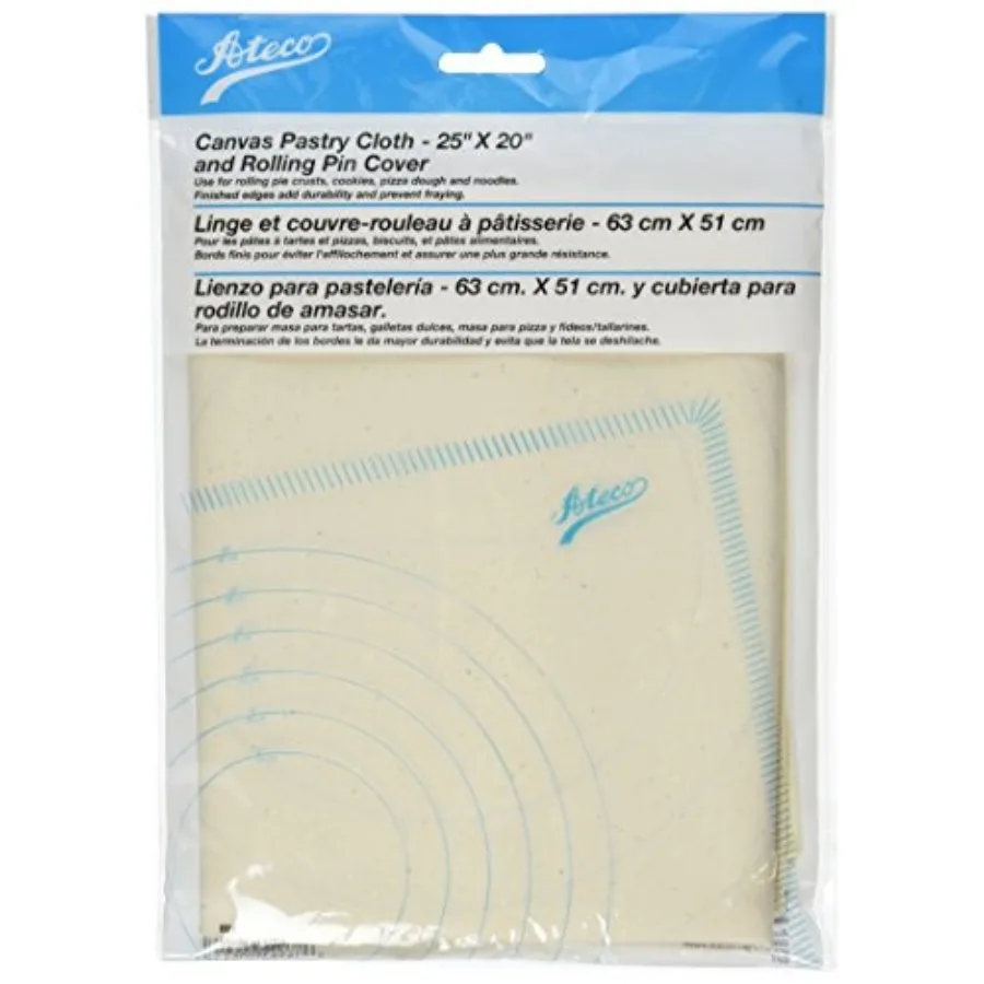 

Canvas Pastry Cloth and Rolling Pin Cover, 25" x 20", Off-White