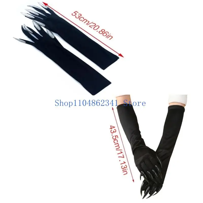 5asd Horrible Halloween Claw Gloves Funny Cosplay Party Long Nails Witches