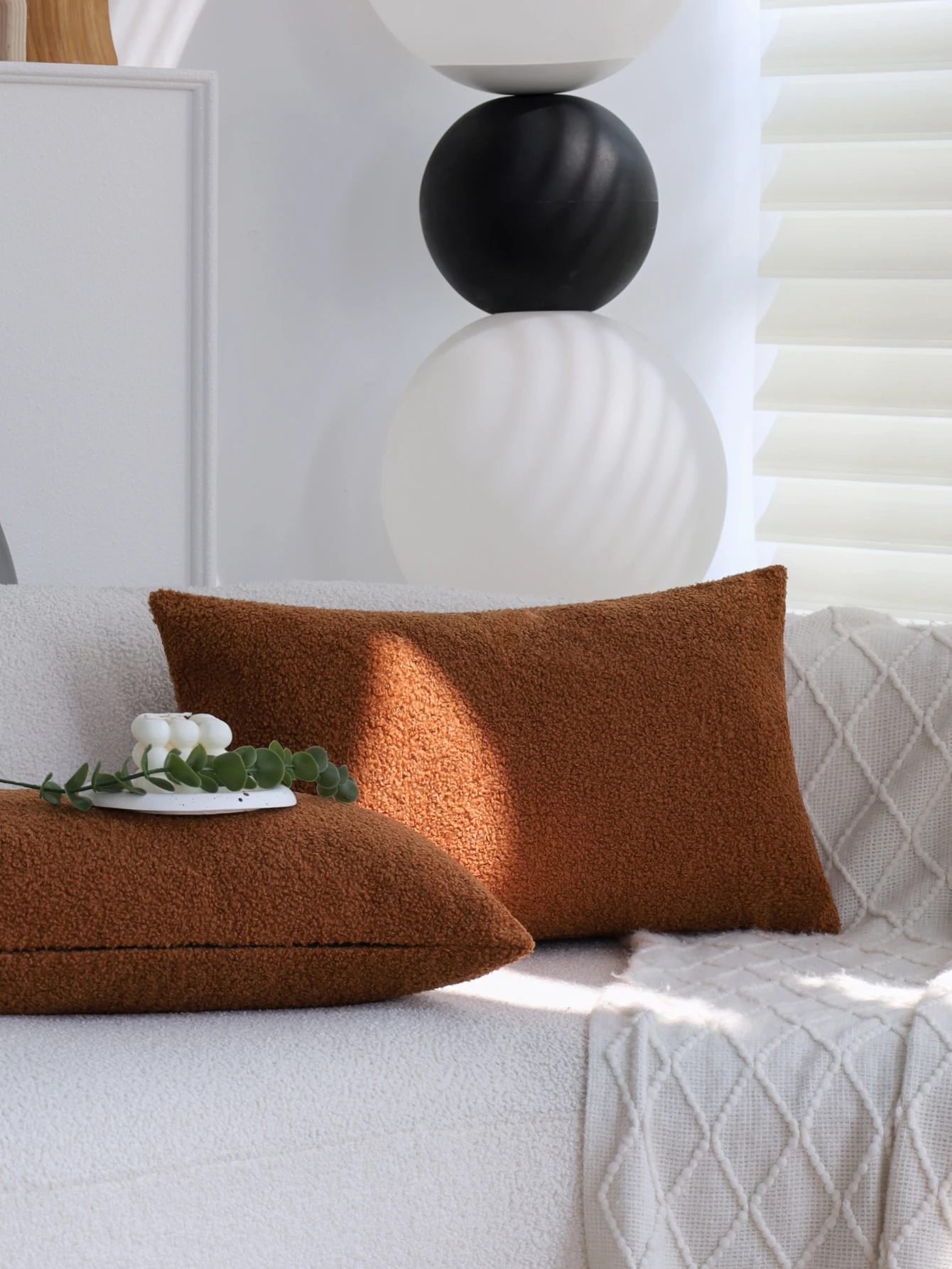 

Teddy Faux Fur Pillow Cover 45x45cm Luxury Home Decor with Hidden Zipper, Fluffy Cozy Decorative Cushion Covers for Living Room