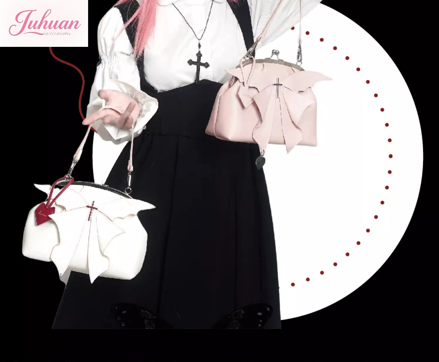 الحلو بارد الظلام القوطية الكرتون الشيطان الصغير لوليتا حقائب كتف لو الأم JK المتخصصة حقيبة يد أصلية مع هالوين كوس حقيبة فتاة