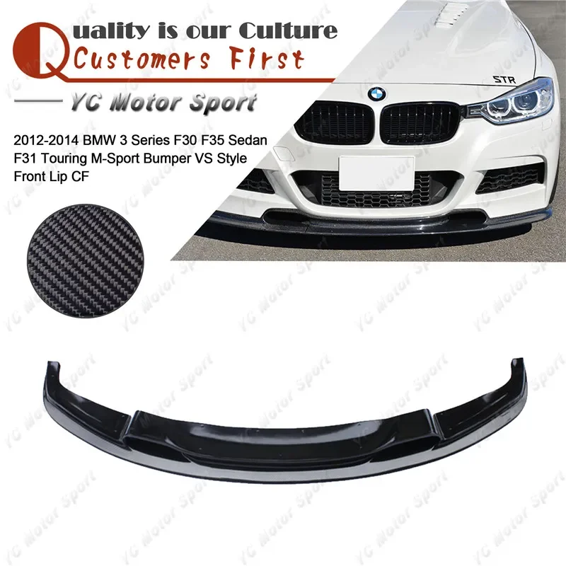 

Карбоновый передний спойлер в стиле VS для BMW 3 серии F30 F35 седан F31 Touring 2012-2014 годов выпуска, бампер M-Sport, передний сплиттер.