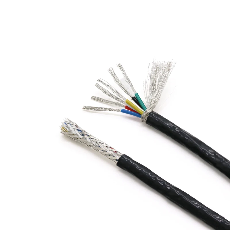 Ptfe Shielded High Temperature Tinned Cable Heating Cable 200℃ 2/3/4 Cores AFPF Fluorine Plastic Shielding Wire Oil Resistance