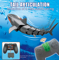 2.4G Radio Remote Control Simulation Shark Model Charging Bionic Electric RC Machine Swing Fish Children's Water Toys Gift