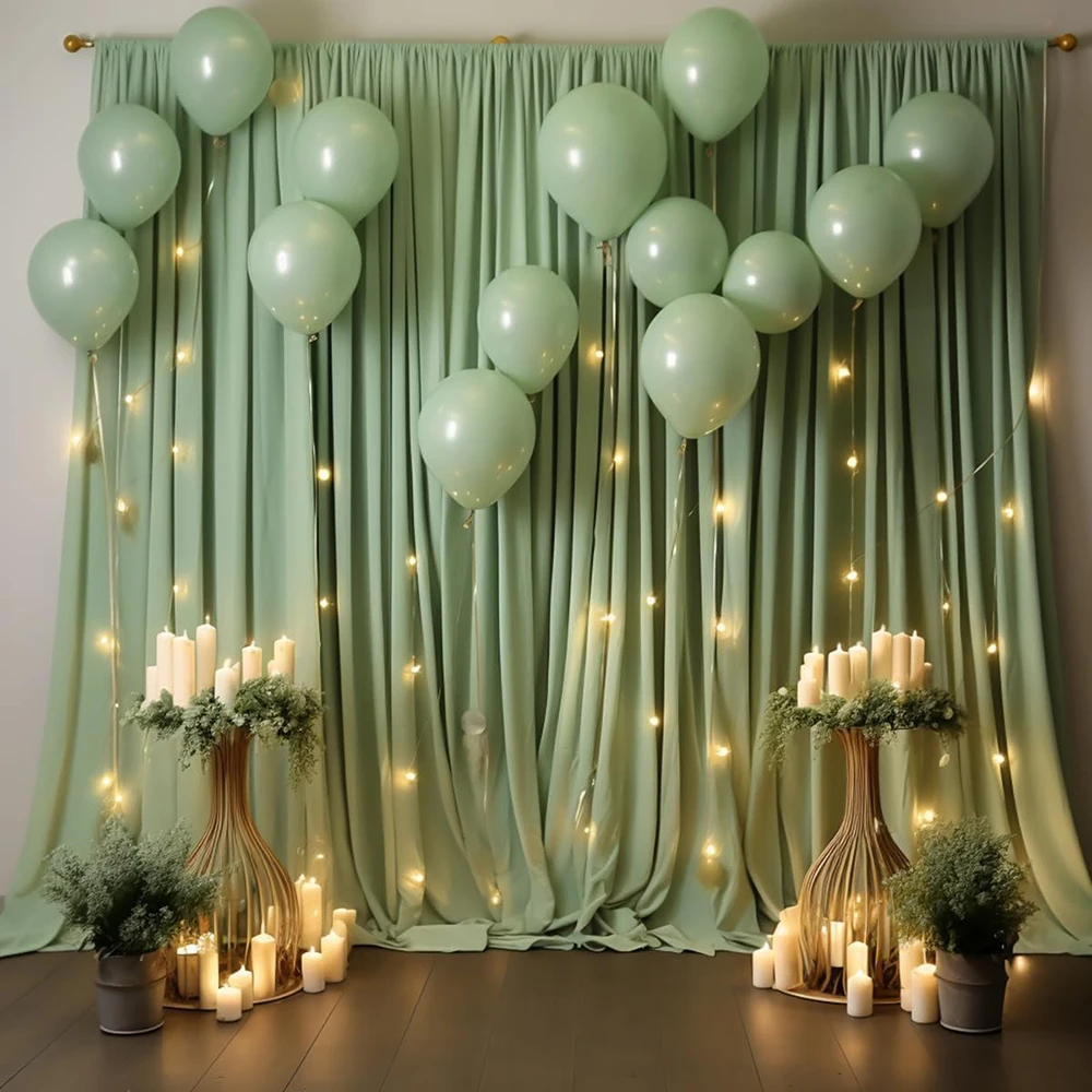 1 Stück Faltenfreier Hintergrundvorhang für Hochzeit, Brautparty, Babyparty, Foto, Bühnenhintergrund, Stoffdekoration für Geburtstagsfeiern – Detail 20