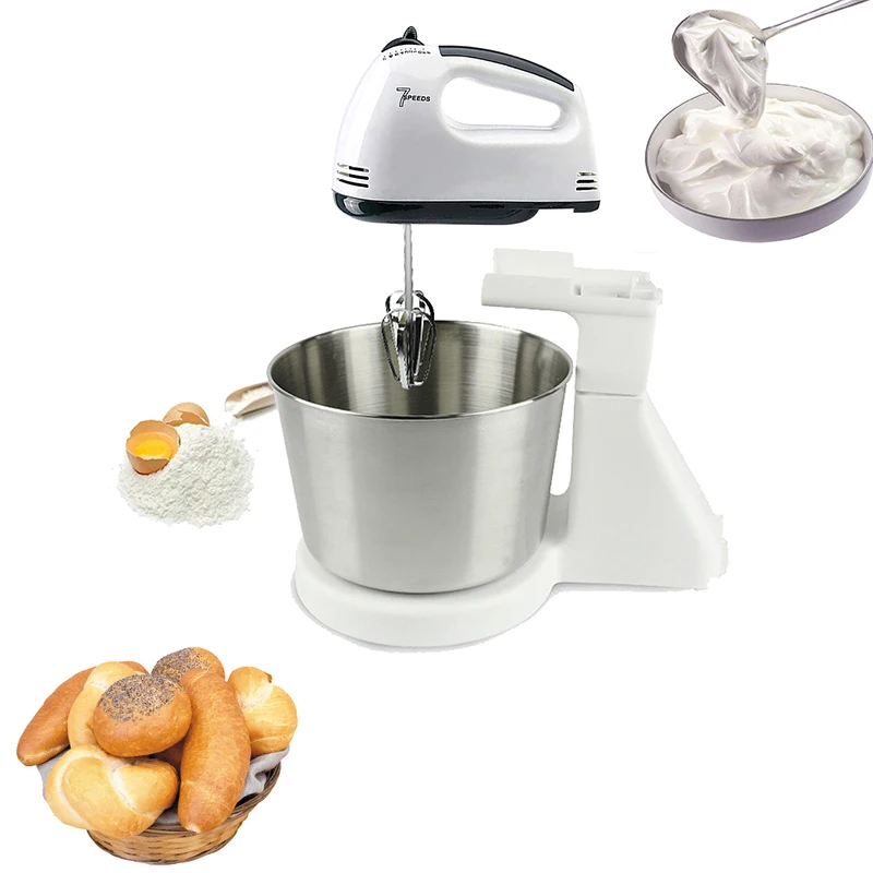 

Multifunction Food Blender Electric Household Table Stand Cake Dough Mixer Handheld Egg Beater Baking Whipping Cream Machine