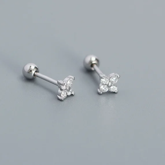 Neue Modische Herz-Ohrstecker für Frauen Hypoallergene Schraub-Knorpel-Helix-Ohrringe Mädchen Piercing-Accessoires Schmuck Geschenke – Detail 3