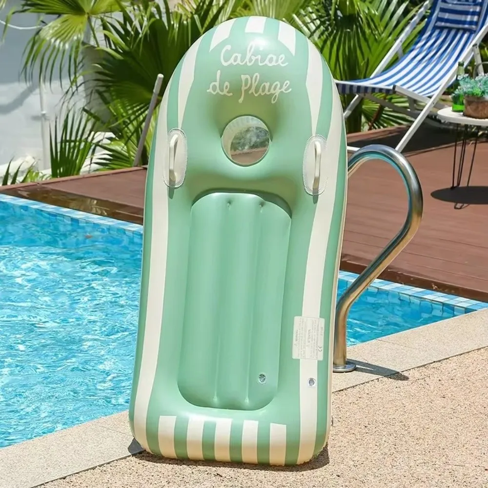 Lightweight Inflatable Surfboard Thickened Rounded Edges Surf Body Board Non Slip Surface With Handle Water Hammock