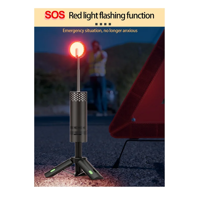 AY03-ضوء التخييم في الهواء الطلق، تلسكوبي 10000Mah مصباح خيمة التخييم القابلة لإعادة الشحن للخارجية، ضوء العمل، الطوارئ، إصلاح السيارات