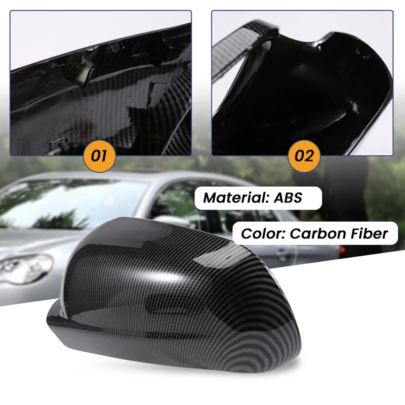 

Carbon Fiber ABS Side Rear View Mirror Cover Replacement For Bora 1998-2009