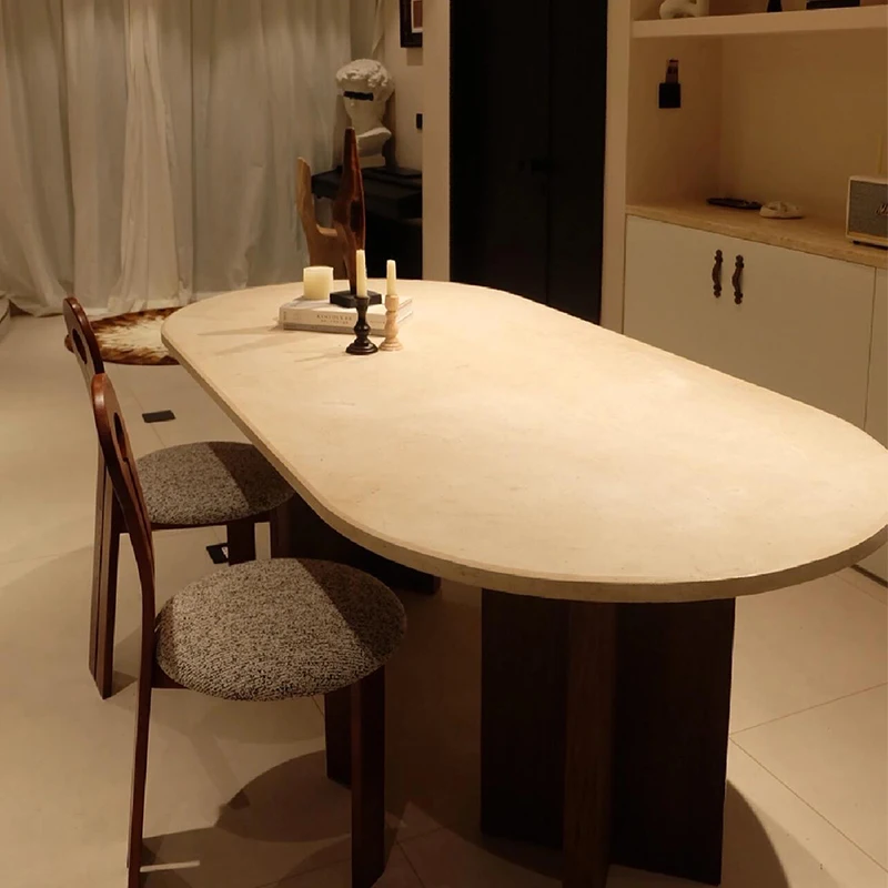 독특한 이벤트 식탁 주방 거실 타원형 살롱 식탁 모바일 현대 럭셔리 Mesas De Comedor 가구 홈