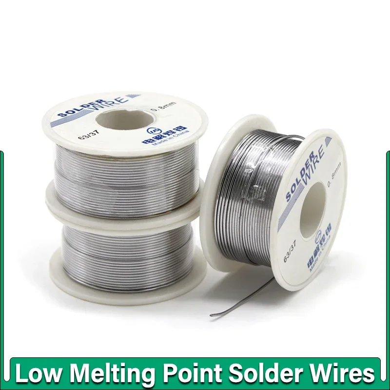 

Green Product1/2/5pcs Solder Wire 0.8/1.0mm 50g/100g 63/37 Welding Wire 2% Flux Low Melting Point For Electric Soldering Iron